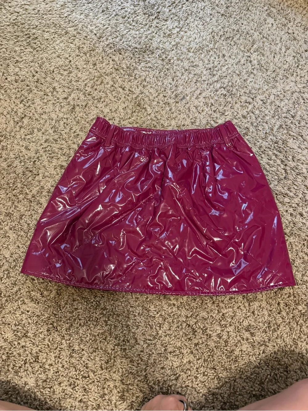 ALO Yoga Puffer Magenta Mini Skirt